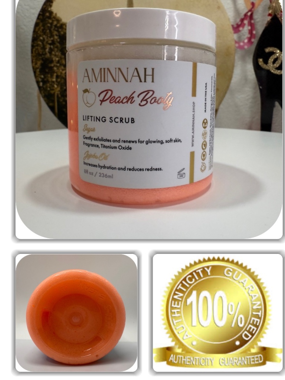 ALLURING NWT- AMINNAH PEACH BOOTY LIFTING SCRUB!